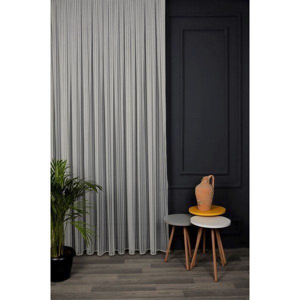 Evdepo Home 1-2 Seyrek Pile Tek Kanat Ekru 370x250 cm Tül Perde