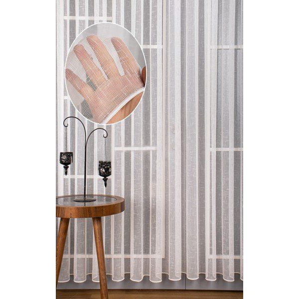Evdepo Home 1-2 Seyrek Pile Tek Kanat Ekru 180x240 cm Tül Perde