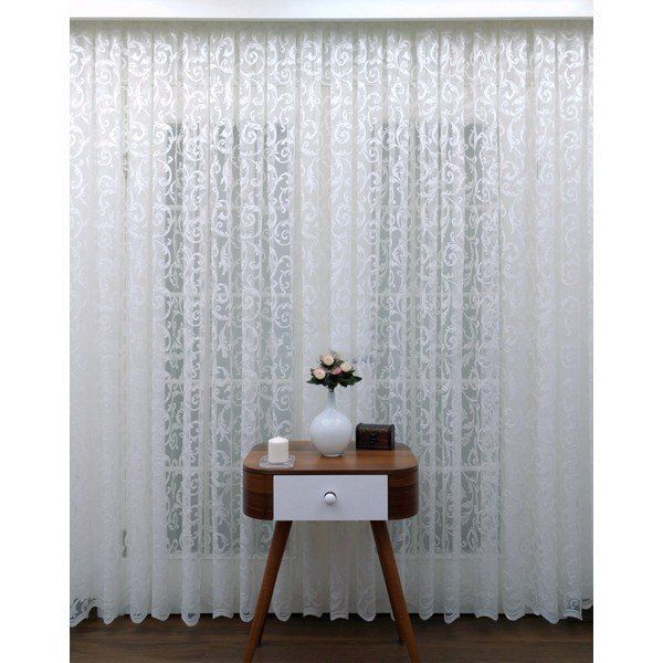 Evdepo Home 1-2 Seyrek Pile Tek Kanat Ekru 400x260 cm Tül Perde
