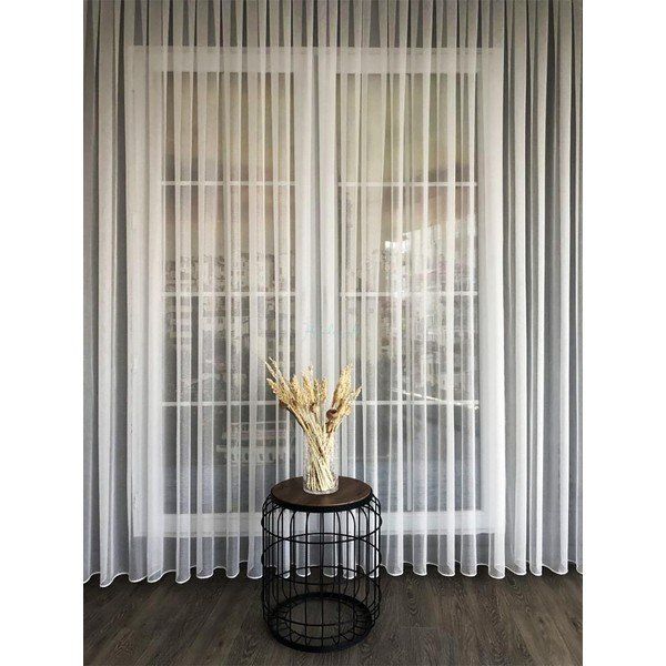 Evdepo Home 1-2 Seyrek Pile Tek Kanat Ekru 580x250 cm Tül Perde