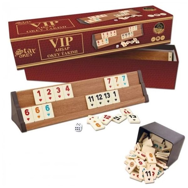 Bisepetim 1010464 Vip Ahşap Açık Renk Okey Takımı