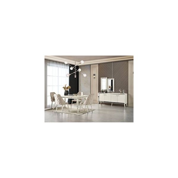 Eymense Lotus Silver Yemek Odası Takımı