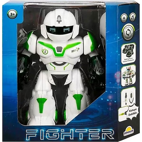 Sunman Fighter 22 cm Sesli ve Işıklı Robot