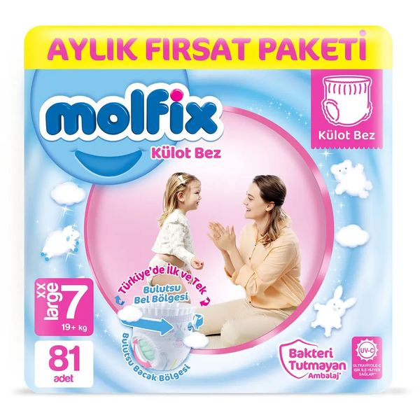 Molfix No:7 XXLarge 81 Adet Külot Bebek Bezi