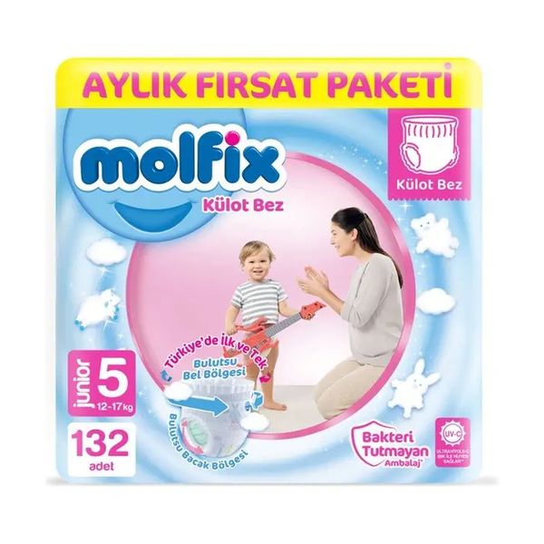 Molfix No:5 Junior 132 Adet Külot Bebek Bezi