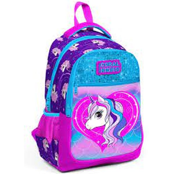 Coral High Mor Unicorn Baskılı İlkokul Sırt Çantası
