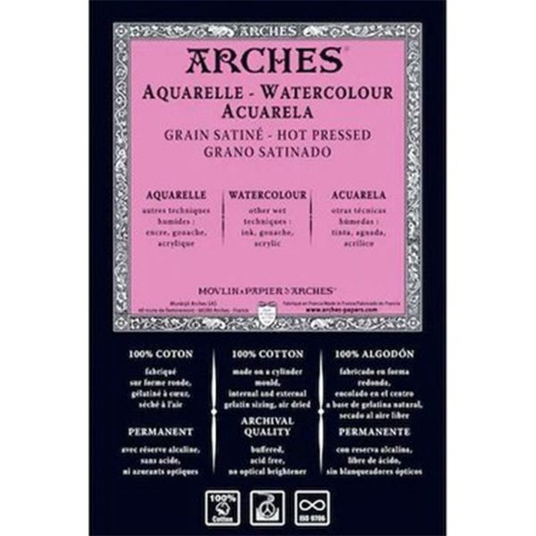 Arches Düz Doku 300 gr A5 12 Yaprak Sulu Boya Defteri