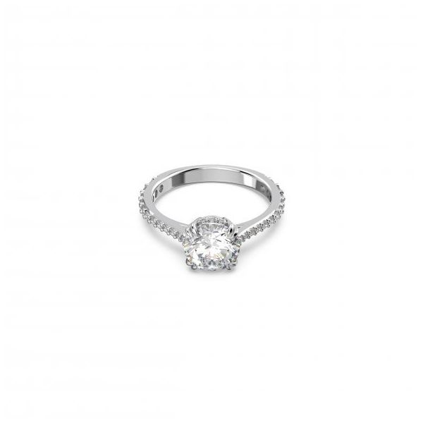 Swarovski 5645254 60 Constella Round Pave Princess Cut Beyaz Rodyum Kaplama Yüzük