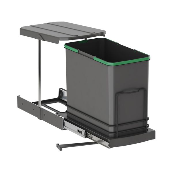 Starax S-2571-A Teleskopik Raylı Plastik 24 lt Antrasit Çöp Kovası
