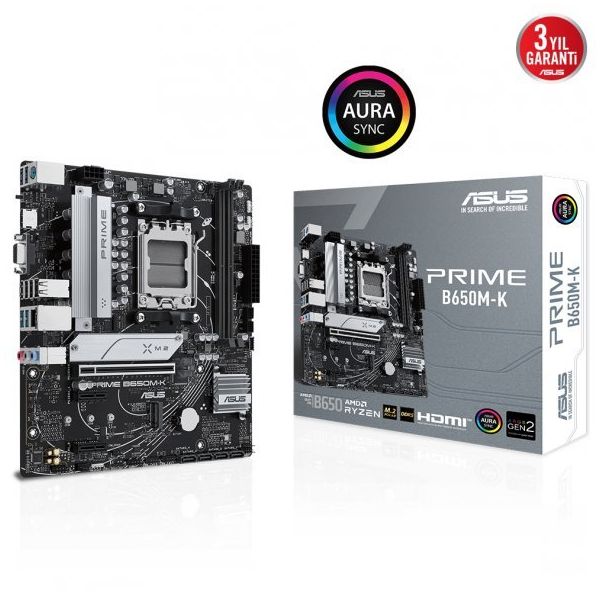 Asus Prime B650M-K AMD AM5 DDR5 Micro ATX Anakart