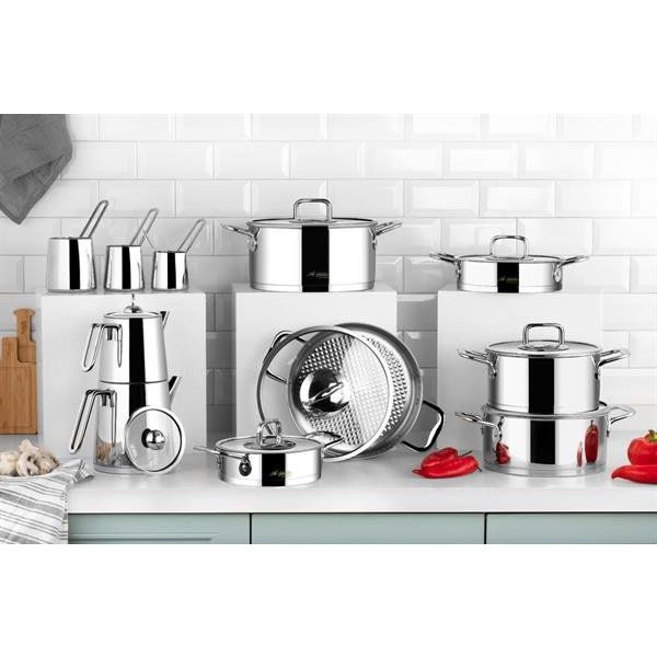 Aryıldız Deluxe Prestige 20 Parça İdeal Çeyiz Çelik Tencere Seti