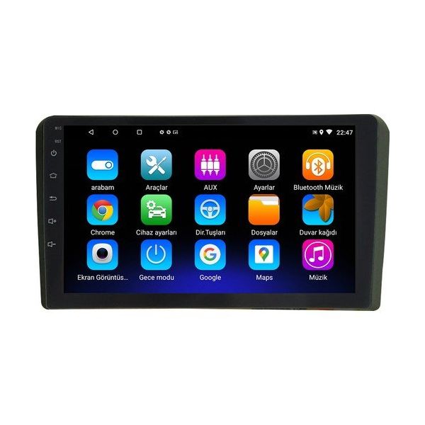 Myway Audi A3 Android 12 Kablosuz Carplay Navigasyon Multimedya Ekran