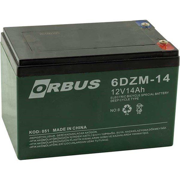 Orbus Kijo 12 V 14 A 150x97x95 mm Elektrikli Bisiklet Aküsü