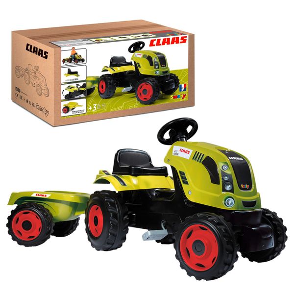 Smoby 710114 Claas Farmer XL Traktör ve Römork