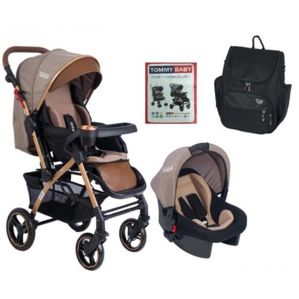 Tommybaby Tornado Travel 4'lü Bebek Arabası-Puset ve Çanta