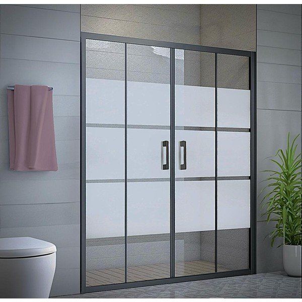 Durul Ön Cephe Siyah Box Desen 5 MM H:190 CM Duşakabin
