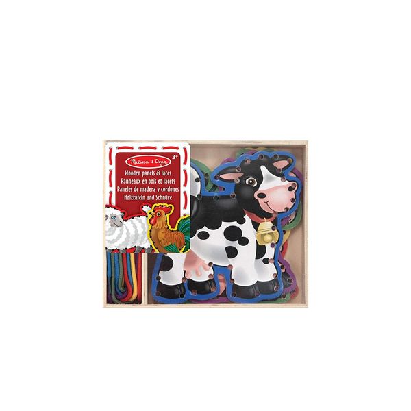 Melissa&Doug Melissa & Doug Ahşap İp Geçirme - Çiftlik Hayvanları