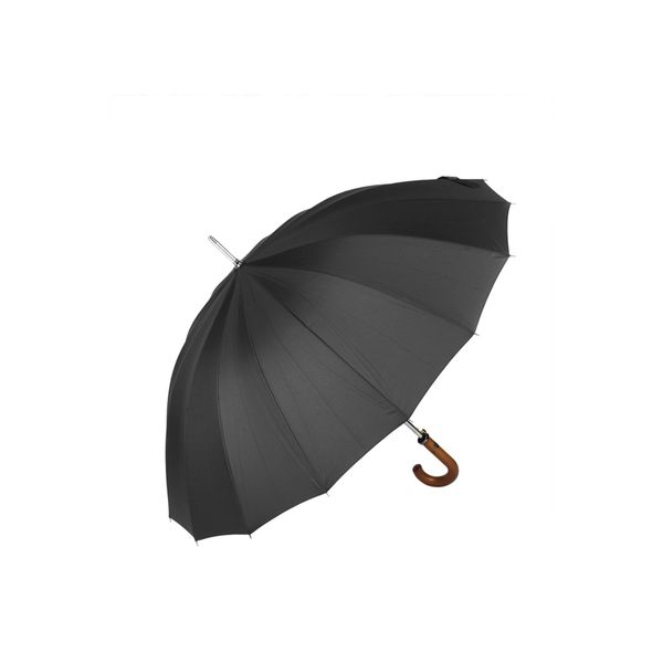 Marlux M21MARMPR1025R001 Siyah Ahşap Saplı 16 Çelik Telli Ultra Premium Lüks Erkek Baston Şemsiye