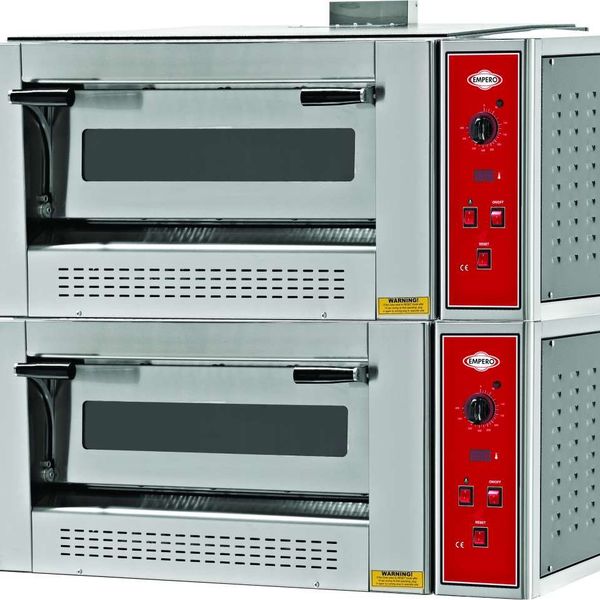 Empero EMP.9+9G Gazlı İki Katlı 30 cm 9+9 Pizza Kapasiteli LPGli Pizza Fırını