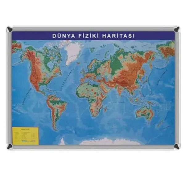 Akyazı 70x100 Dünya Fiziki Harita