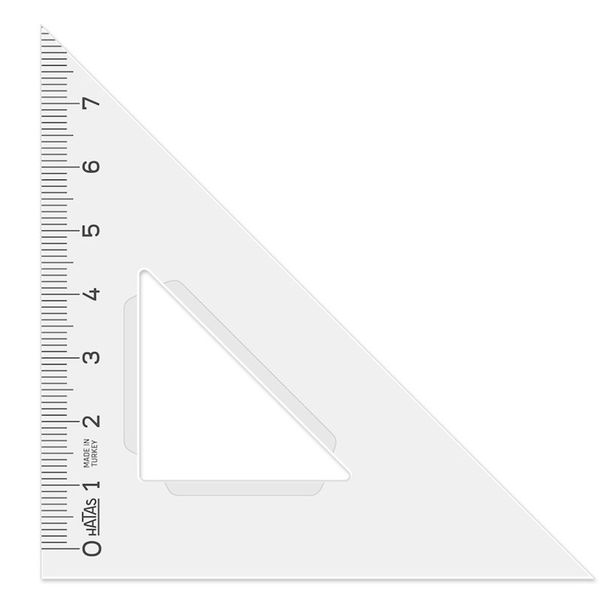 Hataş Hatas 12 cm / 45 derece Öğrenci Gönyesi
