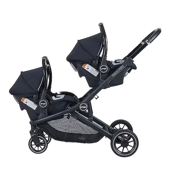 Prego 2223 Ibiza Siyah Plus Bebek Travel Sistem İkiz Bebek Arabası