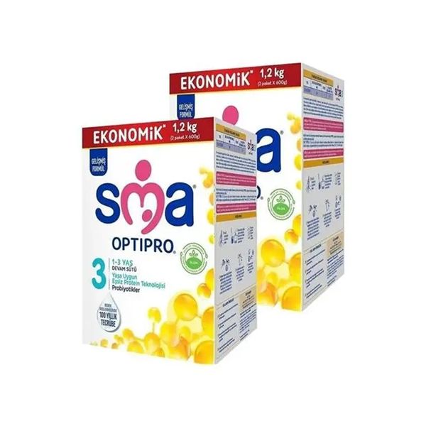 Sma Optipro Probiyotik 3 1-3 Yaş 2x1200 gr Devam Sütü