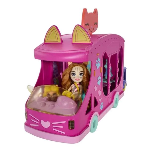 Mattel HPB34 Enchantimals Kedi Temalı Moda Otobüsü