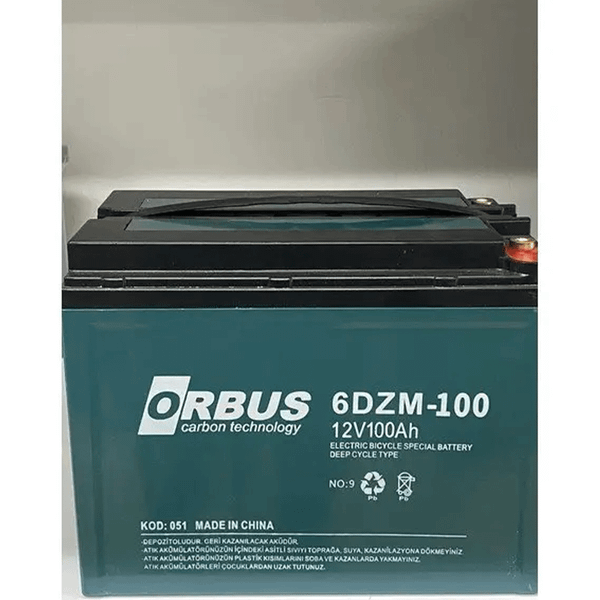 Orbus 12V 100AH Jel Elektrikli Araç Aküsü
