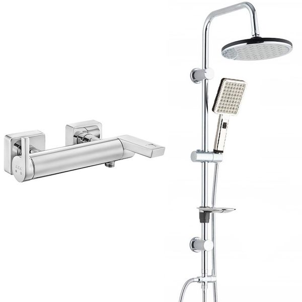 E.C.A İcon Banyo Bataryası ve T-May Paslanmaz Krom Banyo Gediz Oval Tepe Duş Takımı Seti