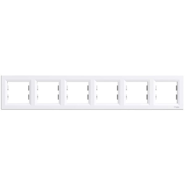 Schneider Electric EPH5800621 Asfora Beyaz 6lı Yatay Çerçeve