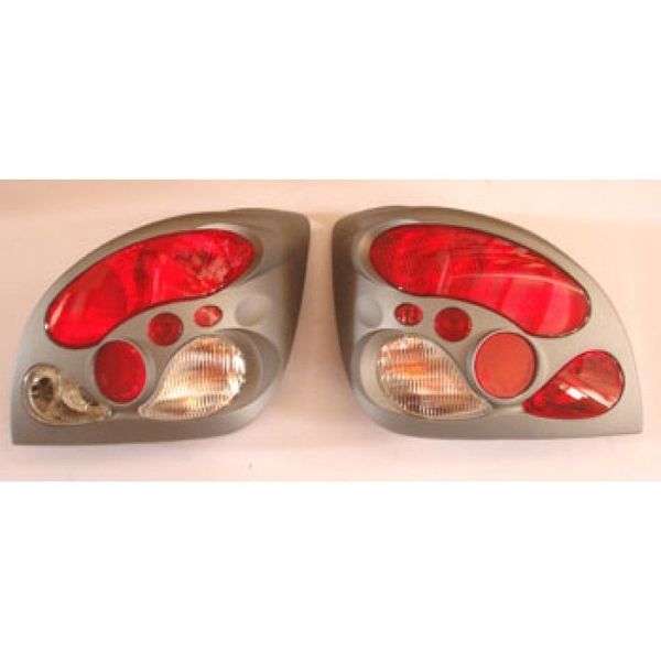 Ford Fıesta-2000-2002 Modifiye Stop Sağ-Sol Set 2 Parça Gri-Kırmızı-Beyaz TYC Lamba