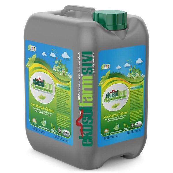EkosolFarm Organik %100 Solucan Gübresi Toz 10 kg + 1 Litre Sıvı Organik Gübre