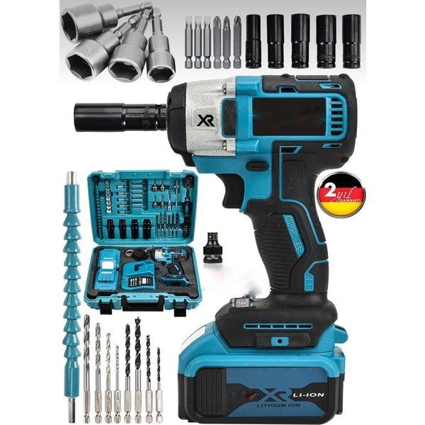 Dynamic Max 128VF Akülü Somun Bijon Sökme Takma Sıkma Kömürsüz Akülü Vidalama Mandren Cırcırlı Matkap