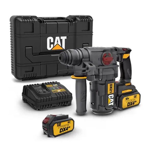 Cat Dx21 18 Volt 4.0 ah 2.2j Li-Ion Çift Akülü Şarjlı Kömürsüz Profesyonel Sds Plus Pnömatik Kırıcı Delici Matkap