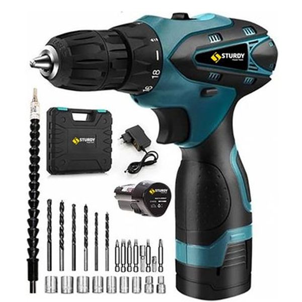 Sturdy 36V 5AH Sanzumanlı Setlı Lıon Şarjlı 24 Parca Setli Matkap