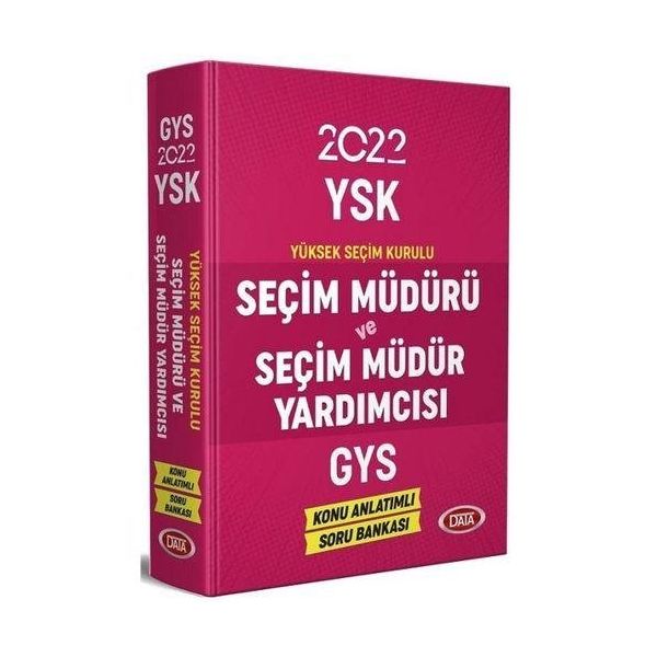 Data Yayınları Gys Ysk Seçim Müdürü Ve Seçim Müdür Yardımcısı Konu Anlatımlı Soru Bankası