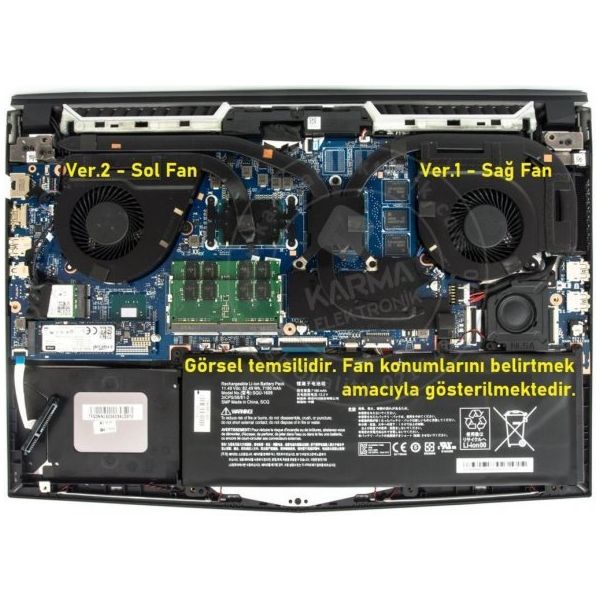Casper Excalibur G780.1075-B7j0a-B Notebook Ver.1 Sağ Fan