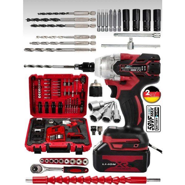 Dynamic Max 128VF Professional Somun Bijon Sökme Şarjlı Darbeli 32 Parça Vidalama Matkap