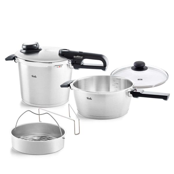 Evidea Fissler Vitavit Premium Mat 6 lt + 3,5 lt Düdüklü Tencere Seti