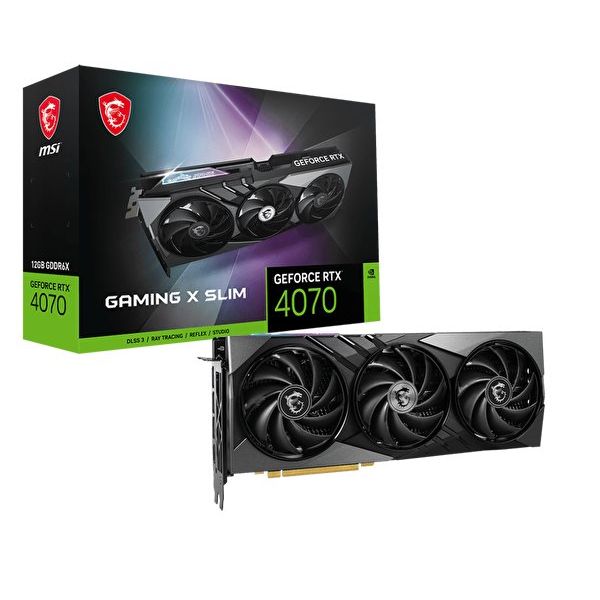 MSI GeForce RTX 4070 Gaming X Slim 12G 12GB GDDR6X Ekran Kartı