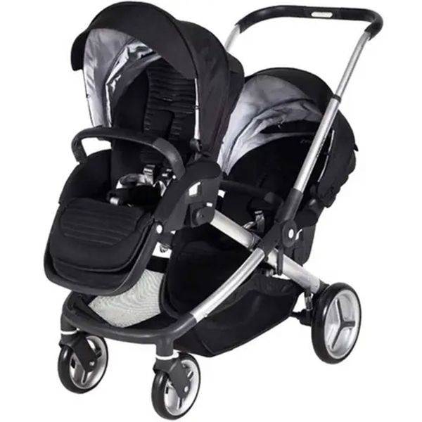 Prego 2072 İbiza Siyah İkiz Bebek Arabası