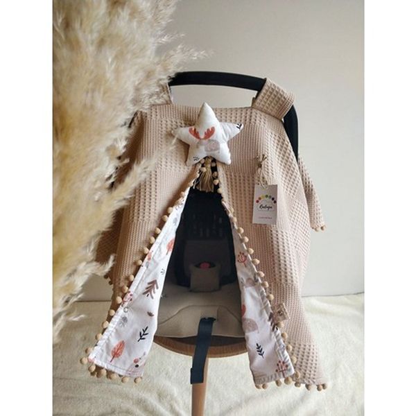 Raduga Collection Çift Taraflı Bej Puset Örtüsü