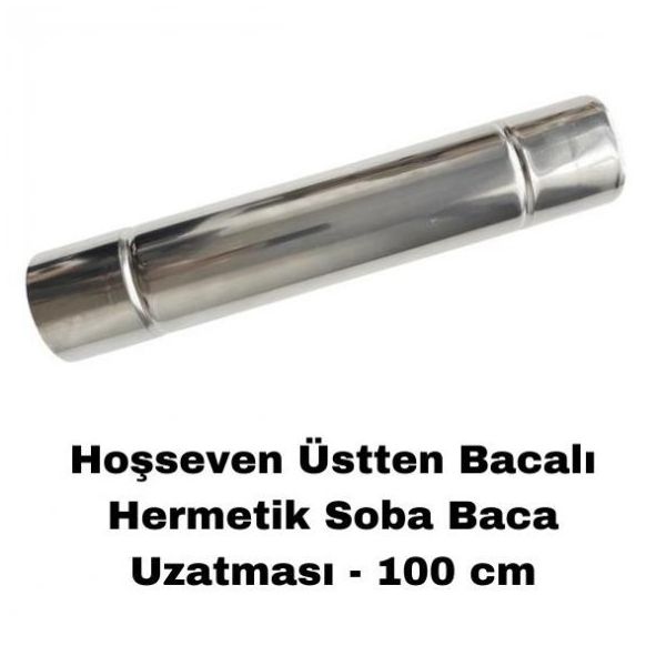 Hoşseven HDU 10 Üstten Bacalı Ayaklı 100 cm Doğalgaz Soba Baca Uzatması