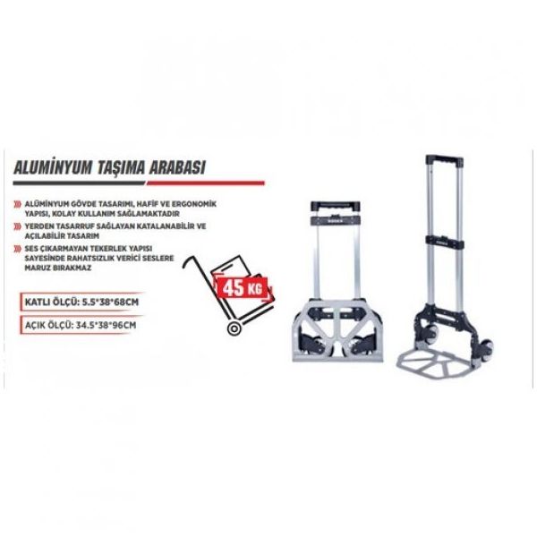 Rodex Alüminyum Taşıma Arabası 45 kg