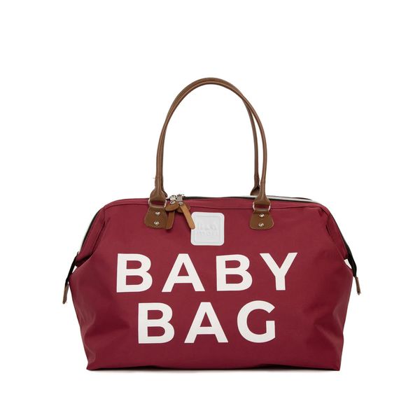 Bagmori Gri Baby Bag Baskılı Bebek Bakım Çantası