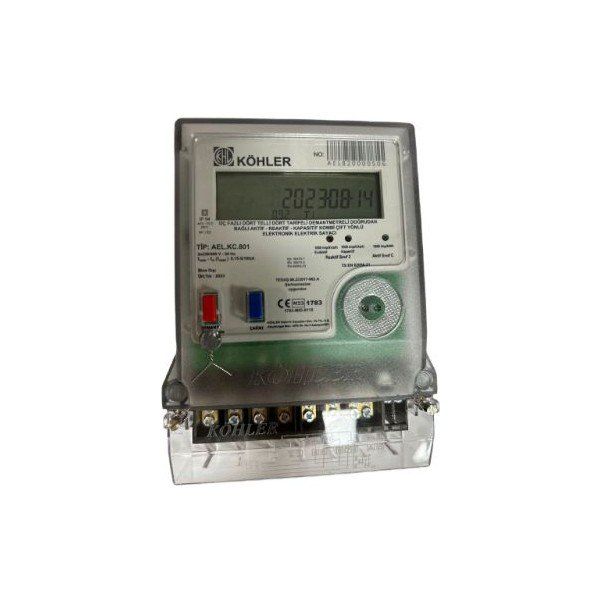 Kohler AEL.KC.801 100 A Direk Bağlı Reaktif Kombi Elektronik Elektrik Sayacı