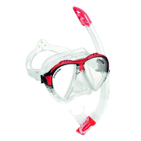 Cressi Matrix Clear Pembe Maske Gamma Şnorkel Seti