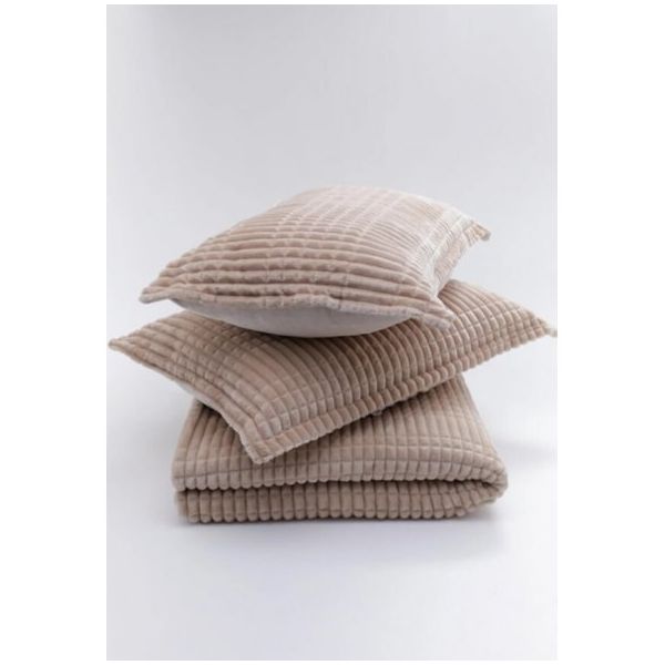 Merinos Modern Line Bej 220x240 cm 3 Parça Battaniye Seti