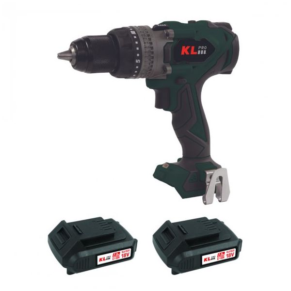 Klpro KLDM18BHX-20 18V/2.0Ah. 150 nm Kömürsüz Çift Akülü Şarjlı Darbeli Matkap